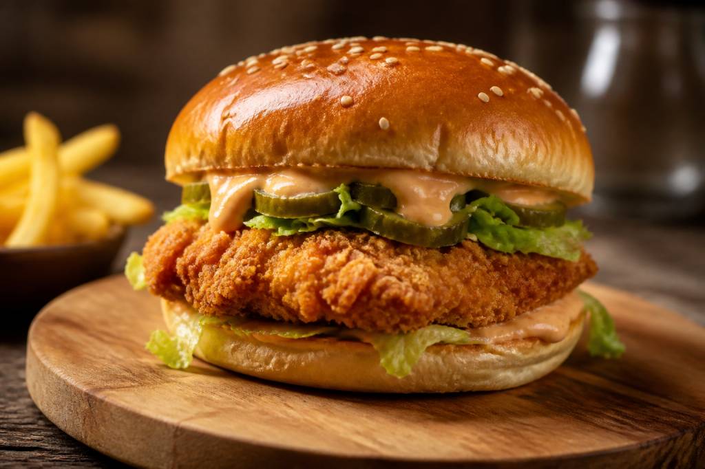 Le burger au poulet croustillant façon street food
